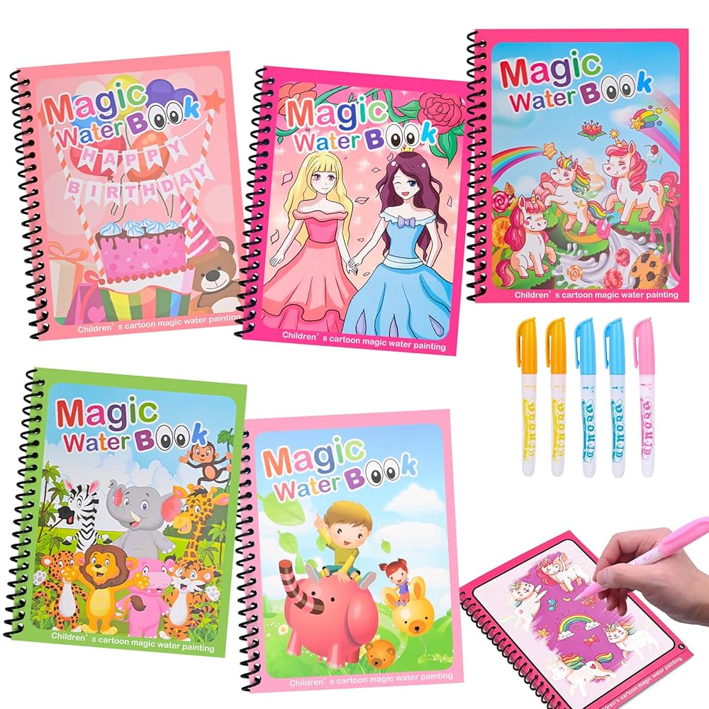 SET DE 4 LIBROS MAGICOS PARA PINTAR CON AGUA