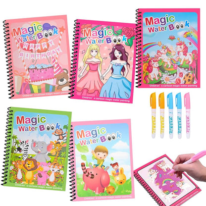 SET DE 4 LIBROS MAGICOS PARA PINTAR CON AGUA